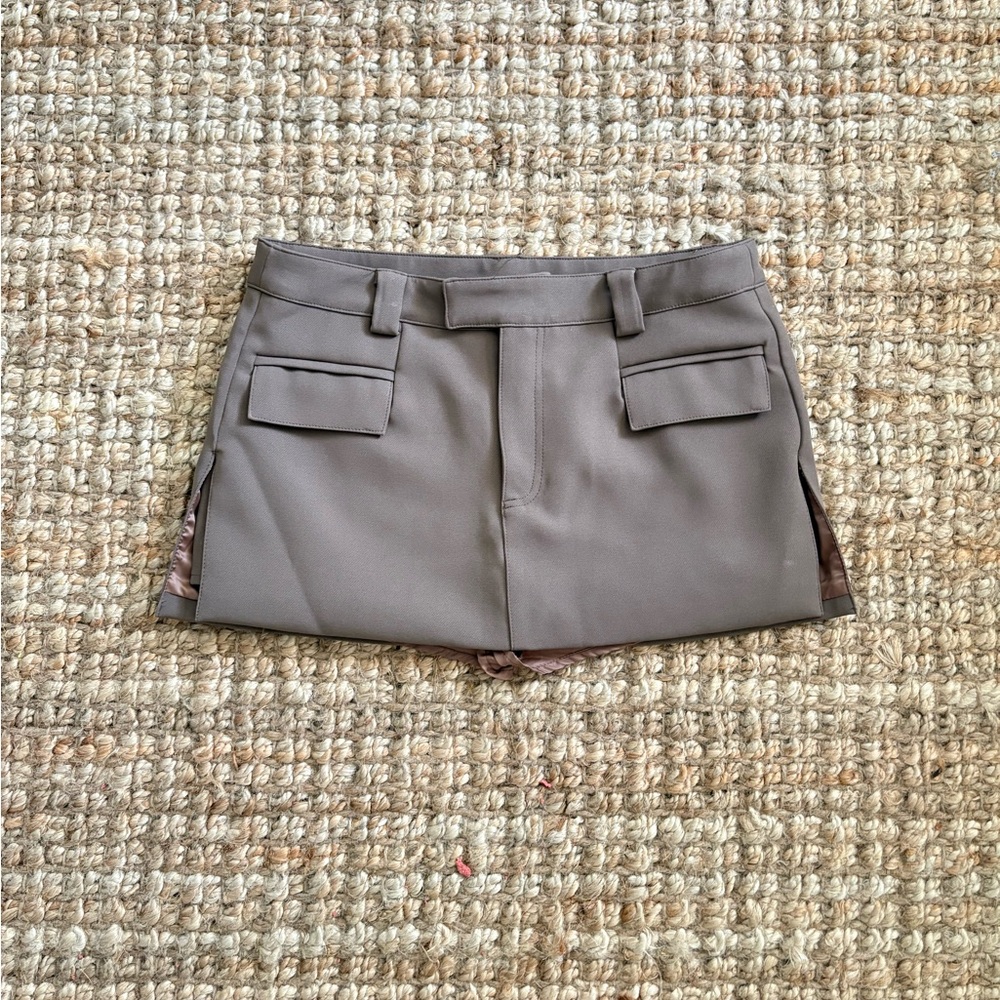 Missguided Brown Mini Skirt